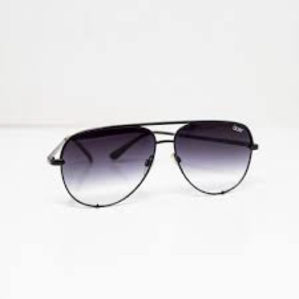 Quay High Key Black Aviator Sunglasses